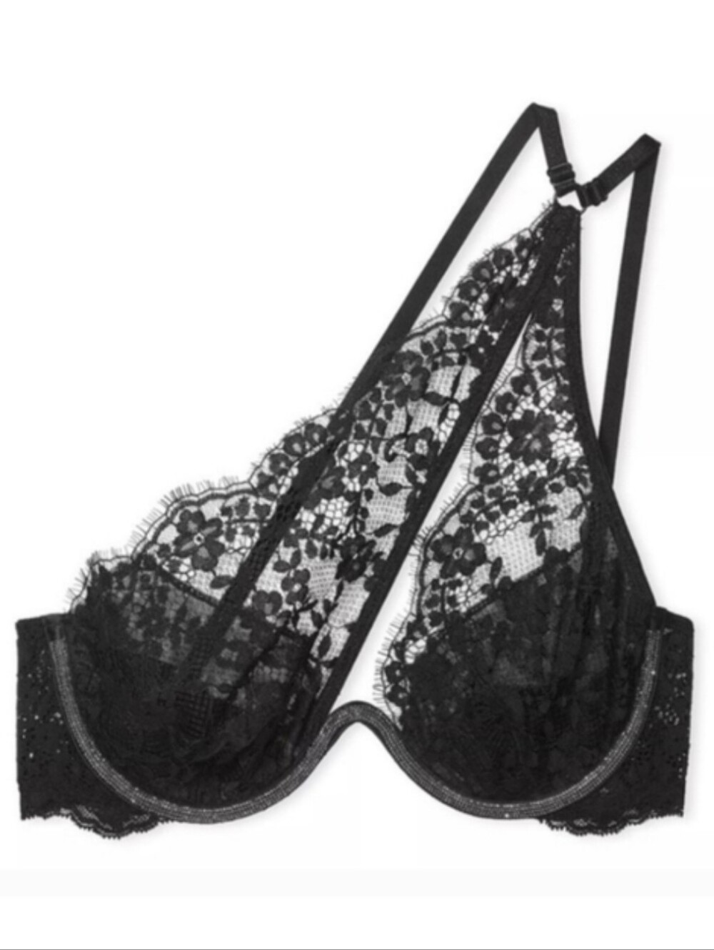 Victoria's Secret Dream Angels Twinkle Shine Lace One Shoulder Bra XS